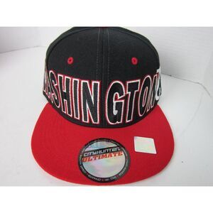 City Hunter Washington DC Hat Cap NWT Embroidered Black/Red